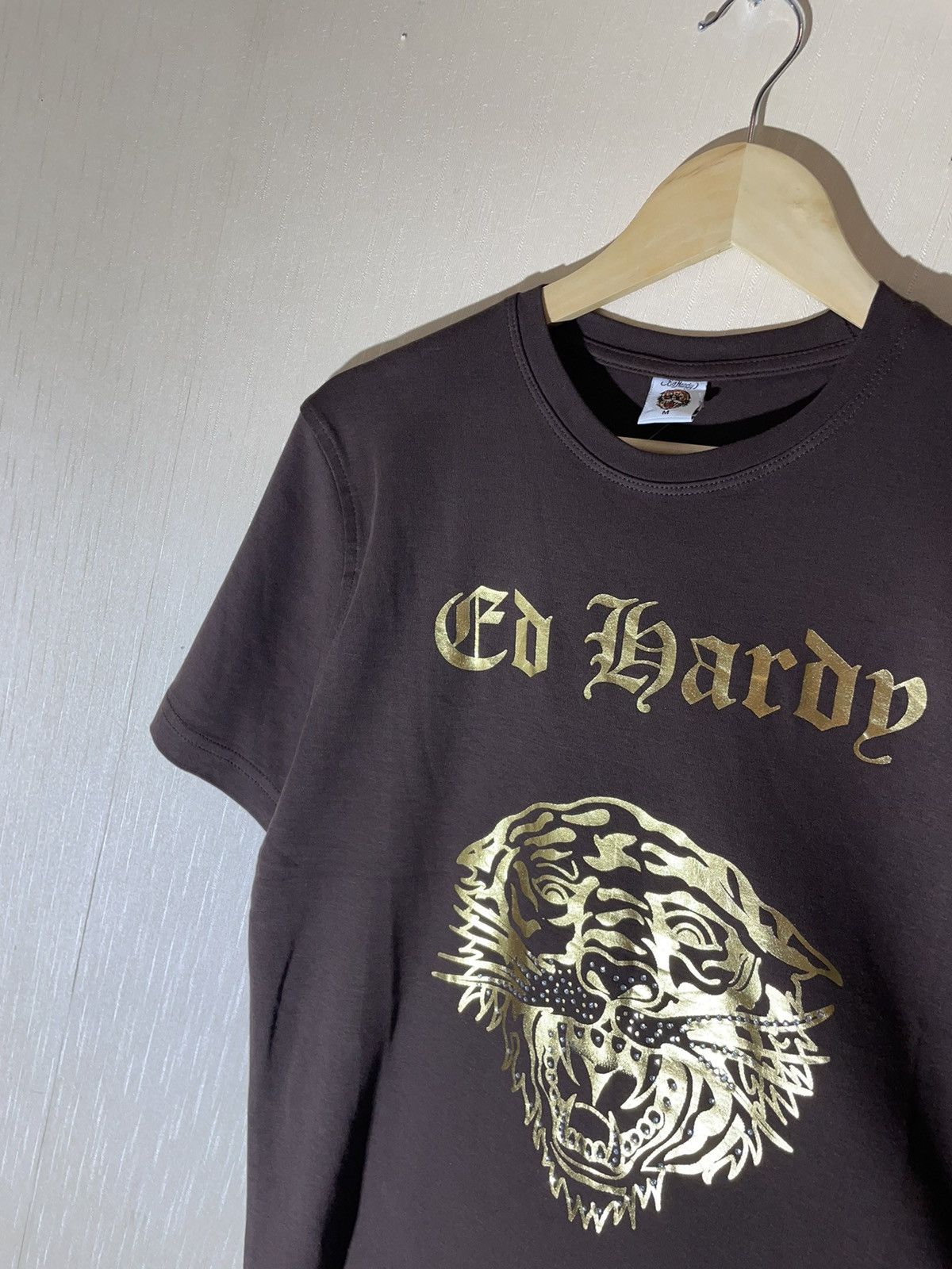 Ed Hardy × Japanese Brand Ed hardy vintage Japanese brown T shirt Size US M / EU 48-50 / 2 - 6 Thumbnail