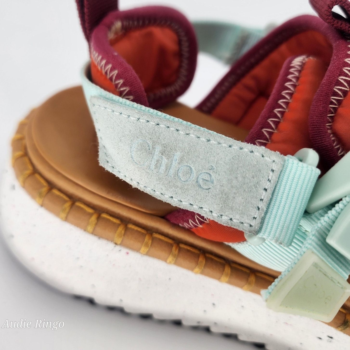 Chloe Chloé Lilli Multi-Strap Platform Sandals Orange/Teal EU 38 Size US 8 / IT 38 - 15 Thumbnail