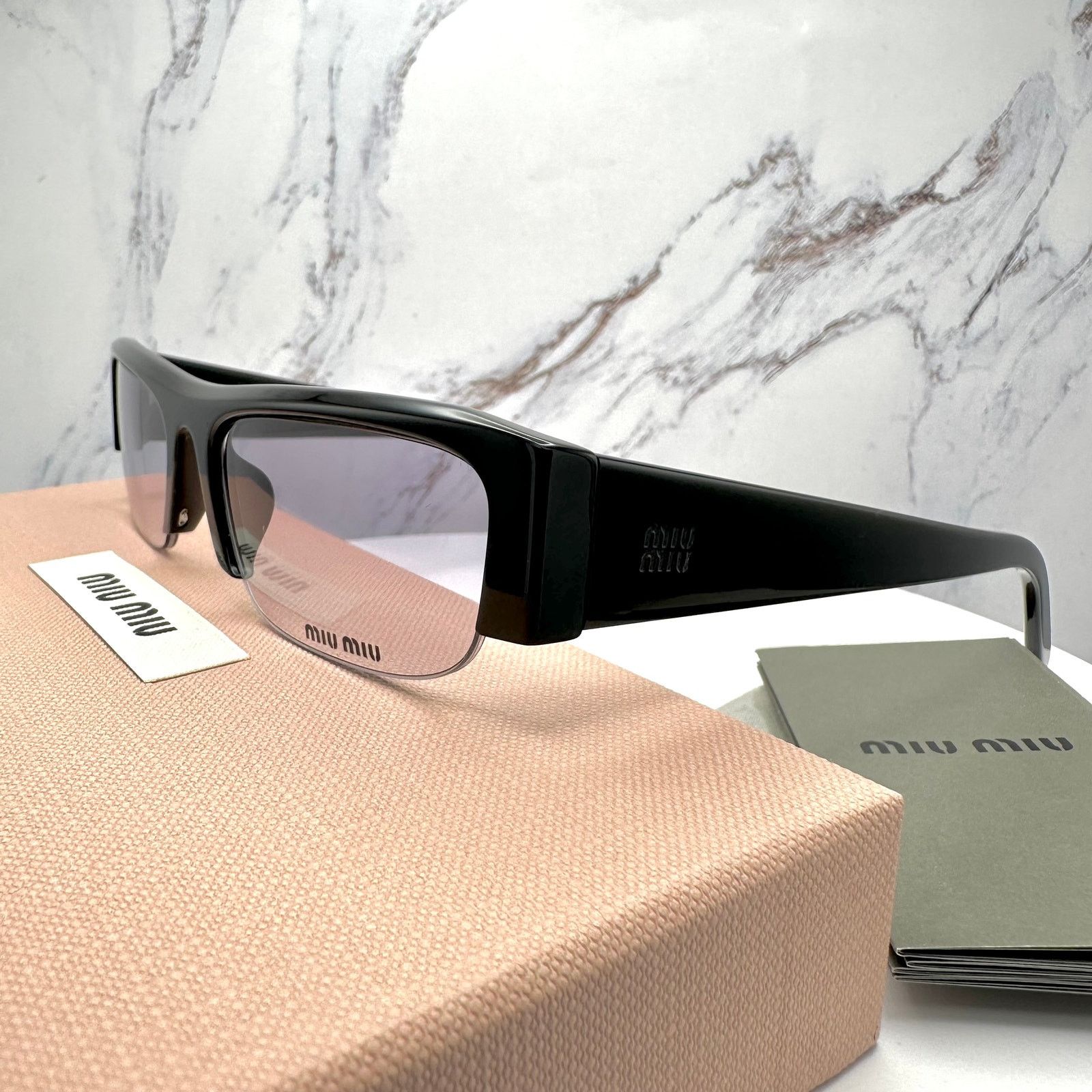 Miu Miu New MIU MIU Vedette Sunglasses Seen on Kylie Jenner MU B07S Size ONE SIZE - 6 Thumbnail