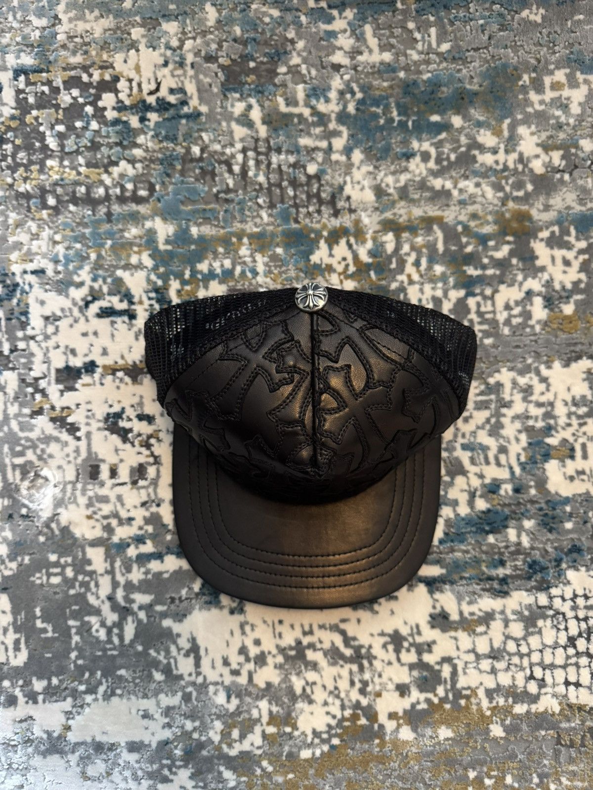Chrome Hearts Chrome hearts cemetery leather cross trucker cap Size ONE SIZE - 2 Thumbnail