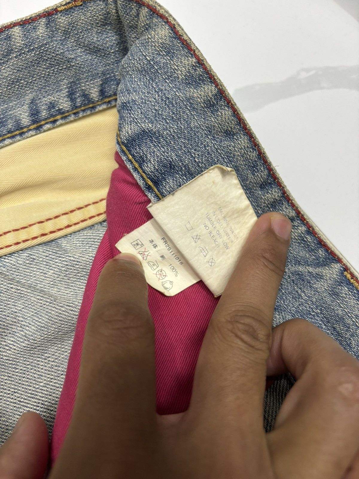 If Six Was Nine × Japanese Brand × Le Grande Bleu (L.G.B.) VINTAGE FATIGUES FLASH REPORT RIPPED DENIM JEANS Size US 34 / EU 50 - 12 Thumbnail