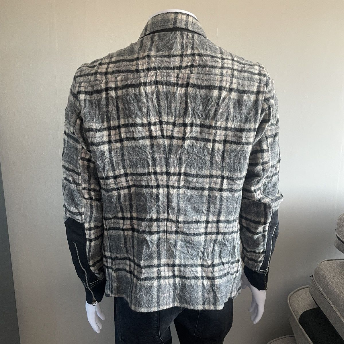 Marithe + Francois Girbaud Marithé et François Girbaud Rare Sample Wool Check Coat Size US L / EU 52-54 / 3 - 3 Thumbnail