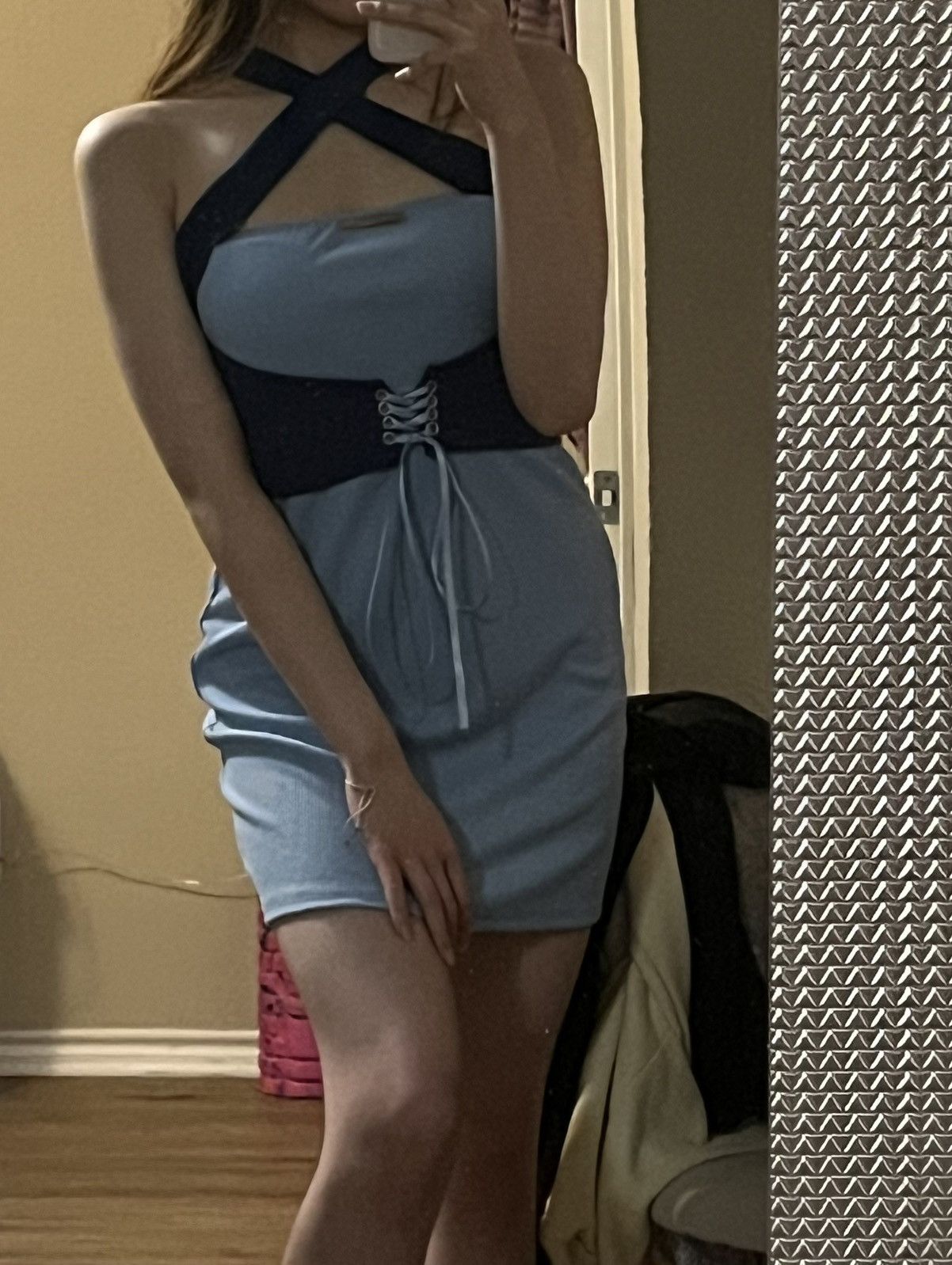 Japanese Brand Sexy blue halter dress Size S / US 4 / IT 40 - 4 Thumbnail