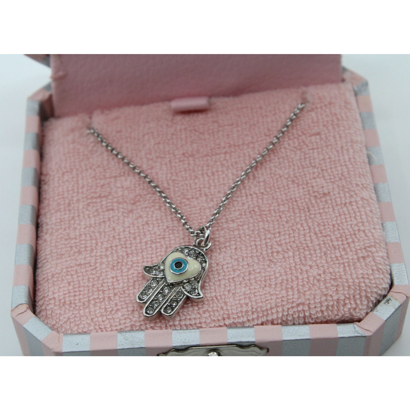 Juicy Couture New JUICY COUTURE 2009 Hamsa Eye Pendant Necklace YJRU3826 Size ONE SIZE - 2 Thumbnail