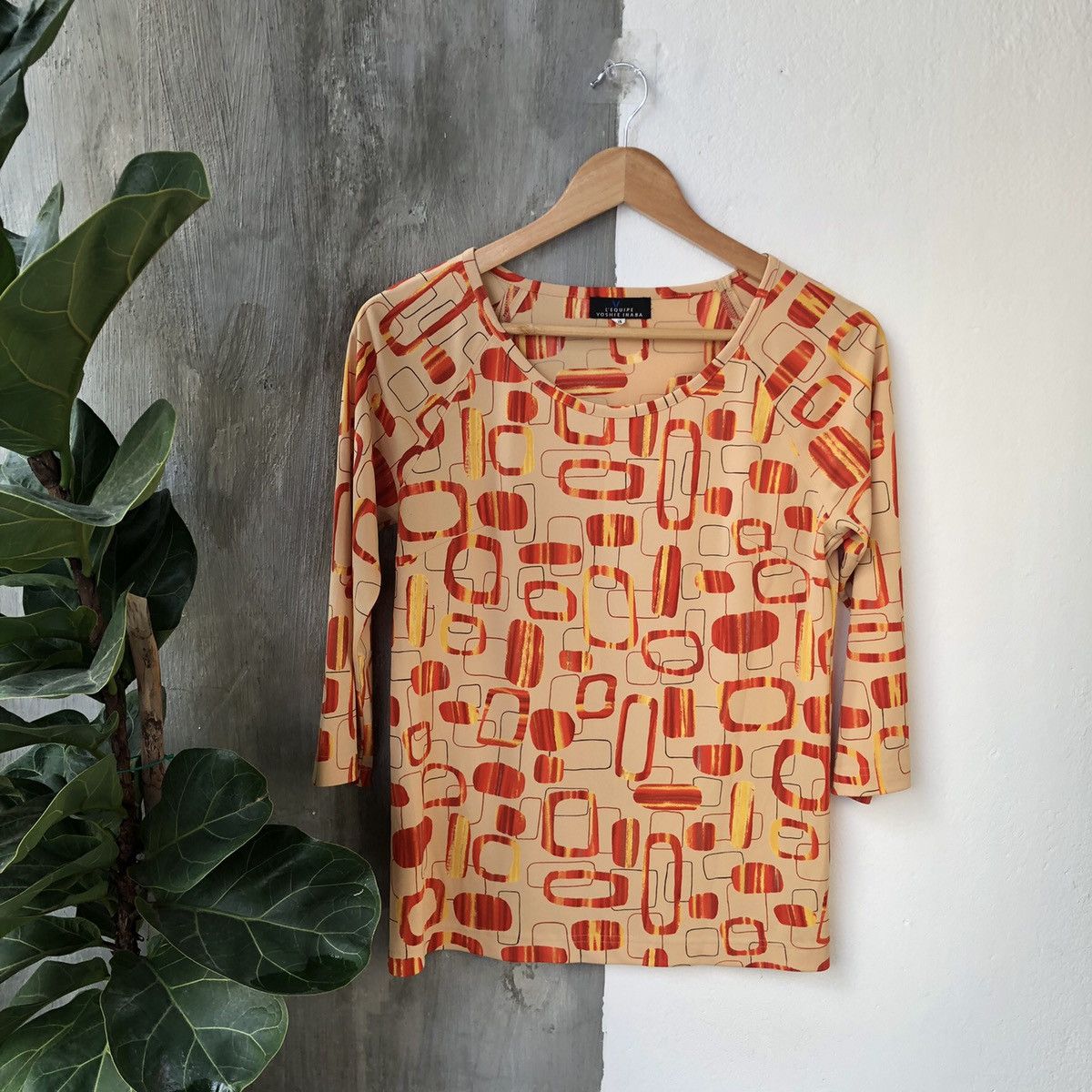 image of Art L’Equipe Shie Inaba Blouse in Orange, Women's (Size Small)