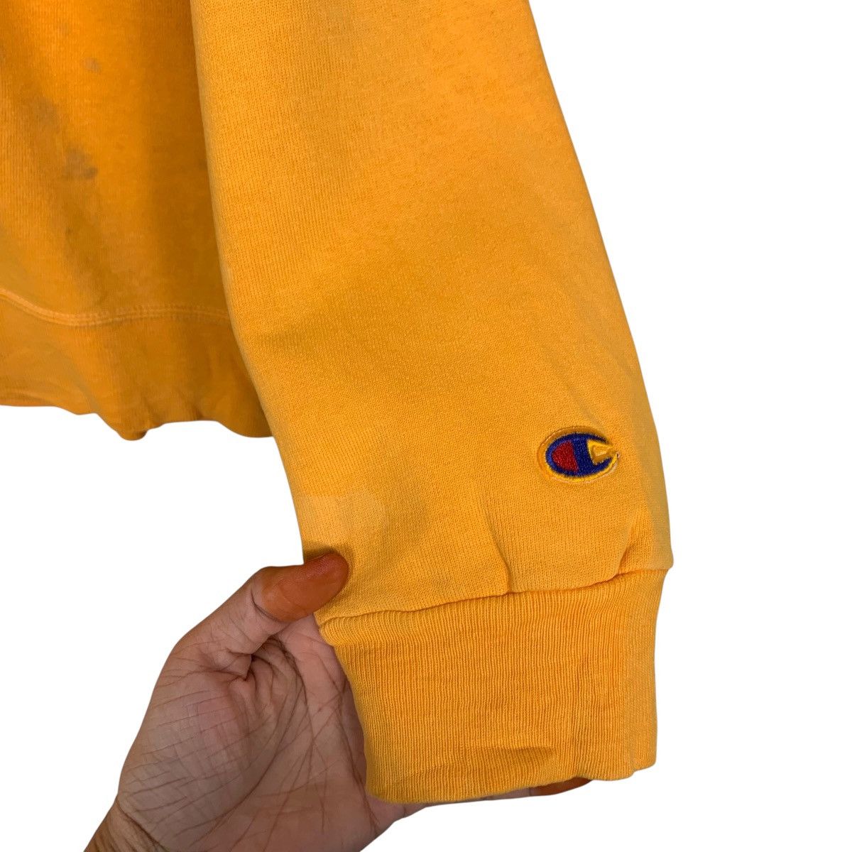 Champion Vintage Y2k CHAMPION Orange Crewneck Sweatshirt #3577-C163 Size US XL / EU 56 / 4 - 8 Thumbnail