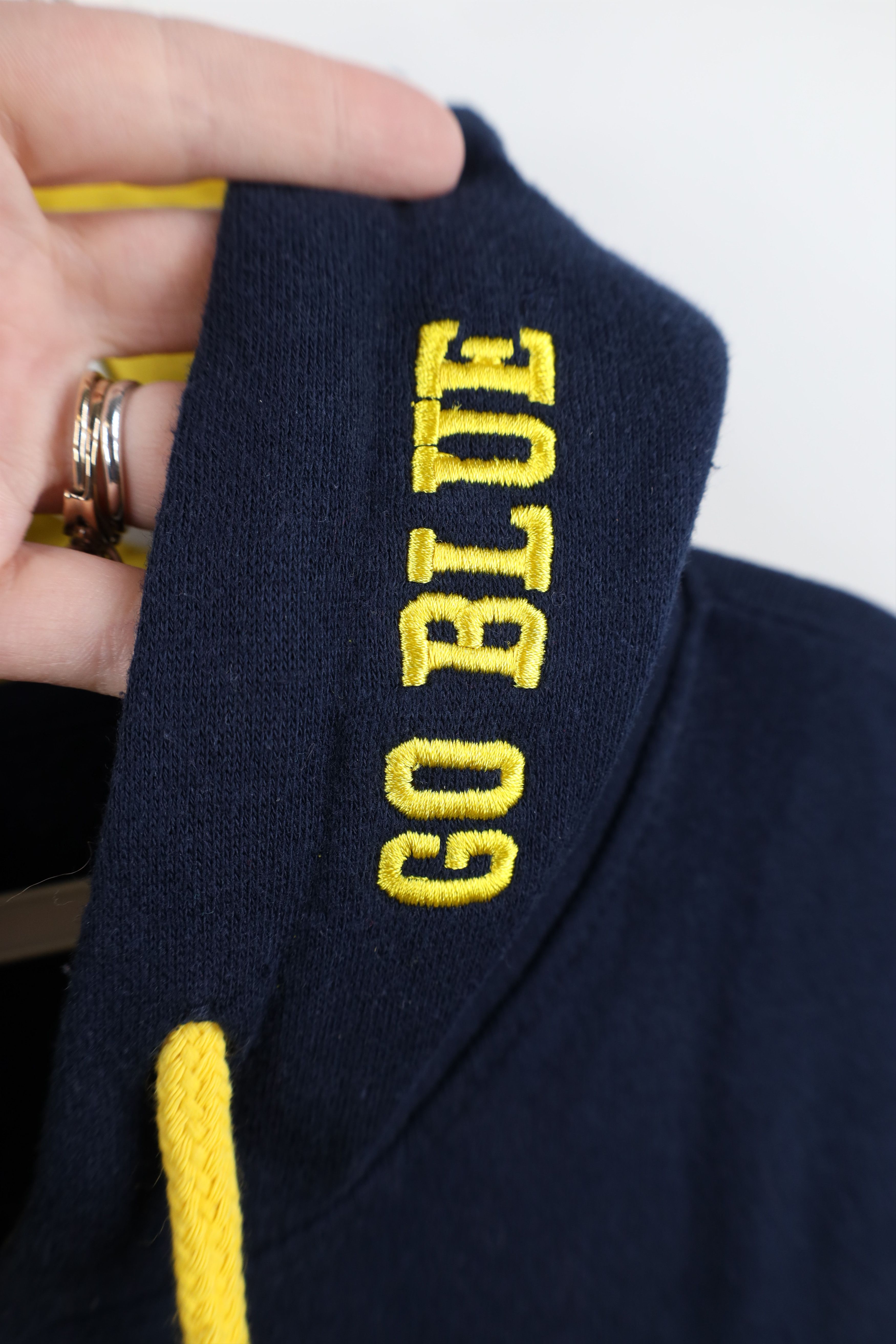 Vintage Vintage Y2K University of Michigan Hoodie Sweatshirt Blue Size US M / EU 48-50 / 2 - 4 Thumbnail