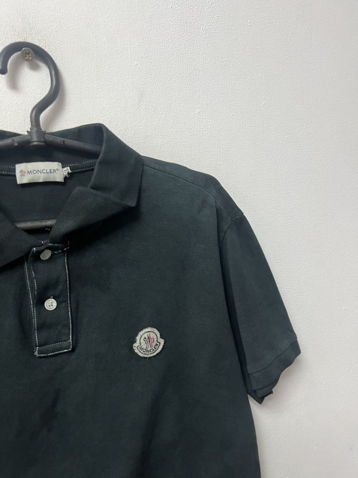 Moncler Moncler Polo T-shirt Big Logo Black Size US XL / EU 56 / 4 - 4 Thumbnail