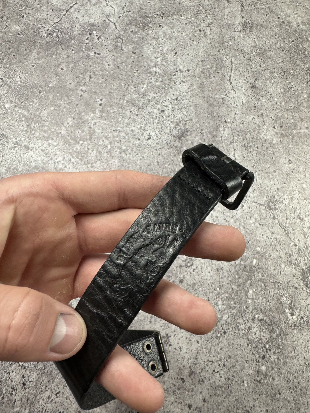 Diesel 00’S NUMBER NINE STYLE DIESEL PUNK HEAD Y2K LEATHER BELT Size ONE SIZE - 10 Thumbnail