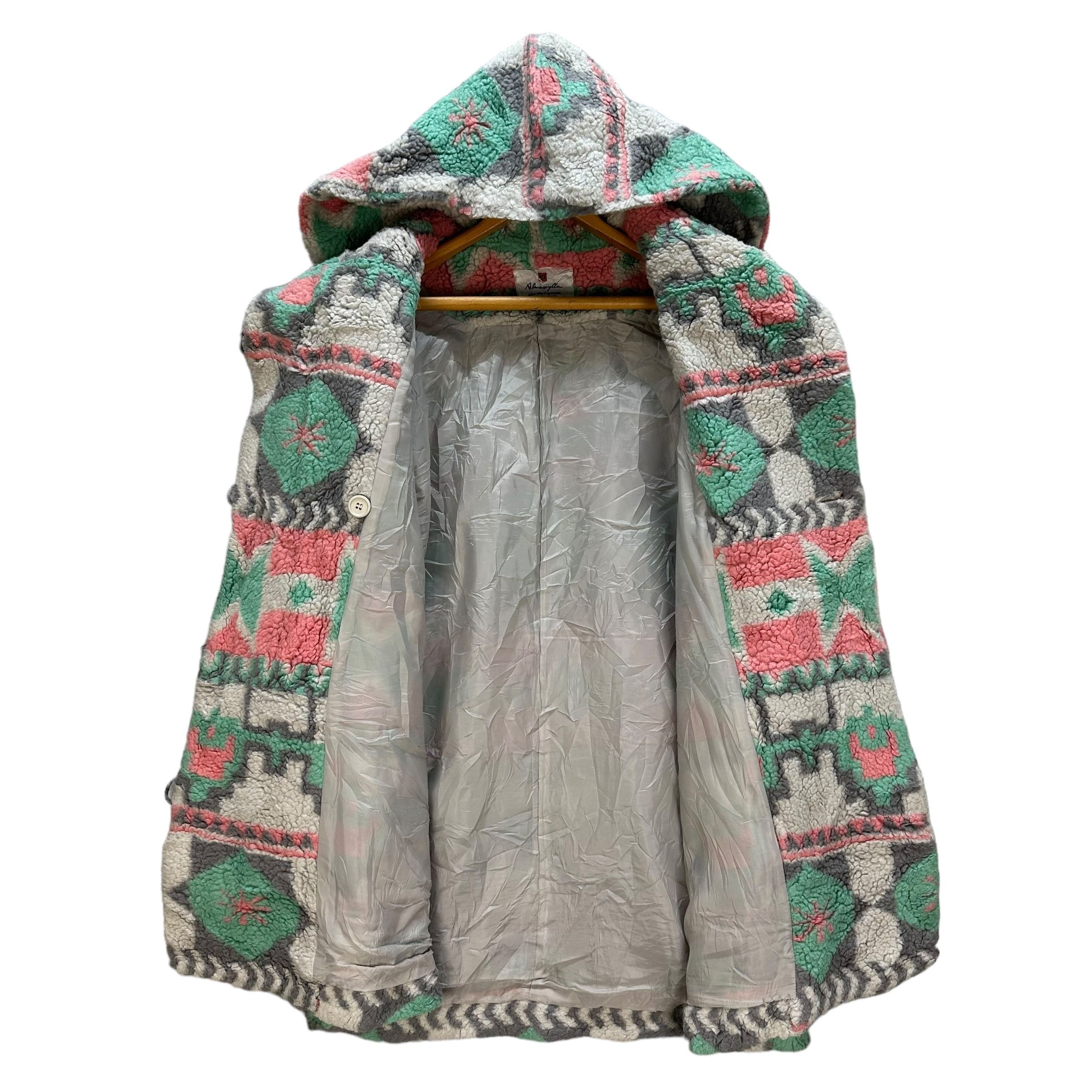 Japanese Brand ALMASEYLLA Deep Pile Asymmetrical Fleece Coat #A30-0676 Size US M / EU 48-50 / 2 - 6 Thumbnail