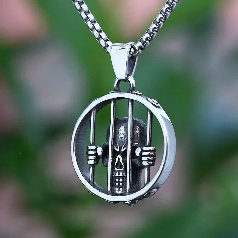Japanese Brand × Jewelry Skull Behind Pendant Necklace 2025 Size ONE SIZE - 1 Thumbnail