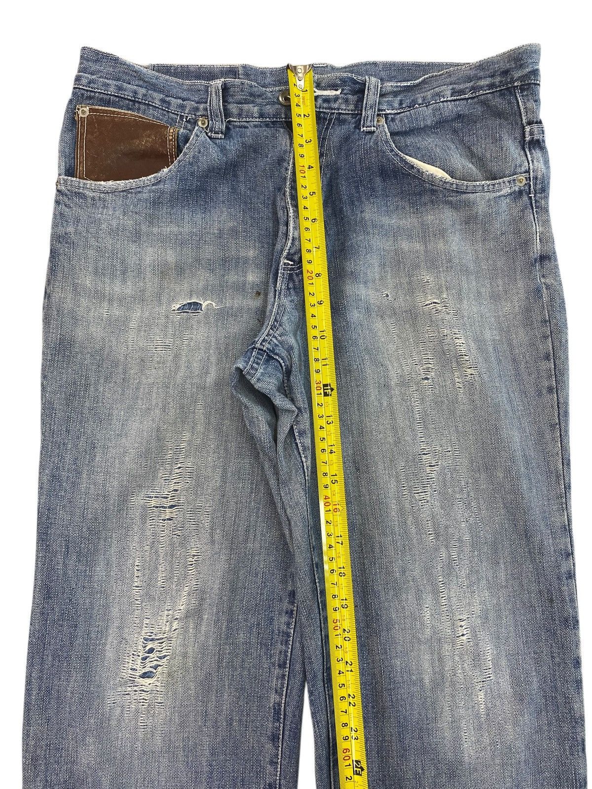 Japanese Brand Japanese Brand Blue Faded Wash Style Ripped Jeans Size US 34 / EU 50 - 6 Thumbnail