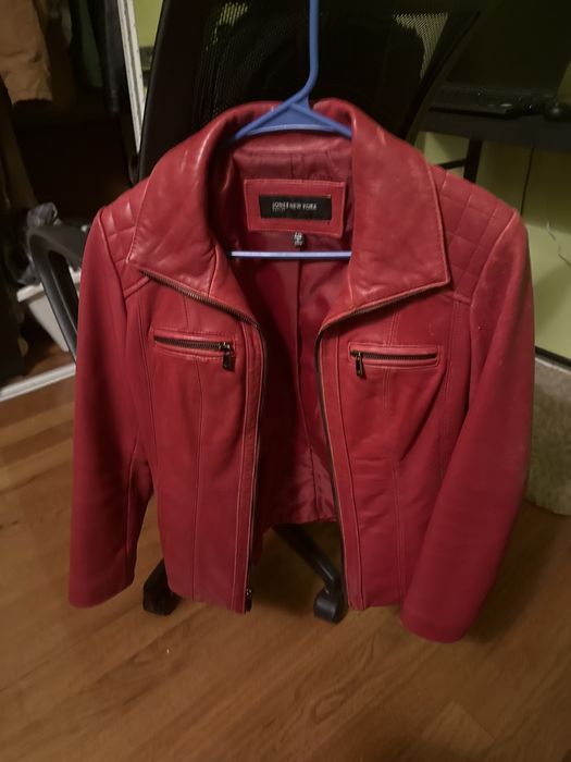 Vintage Jones New York Red Leather Jacket Grailed