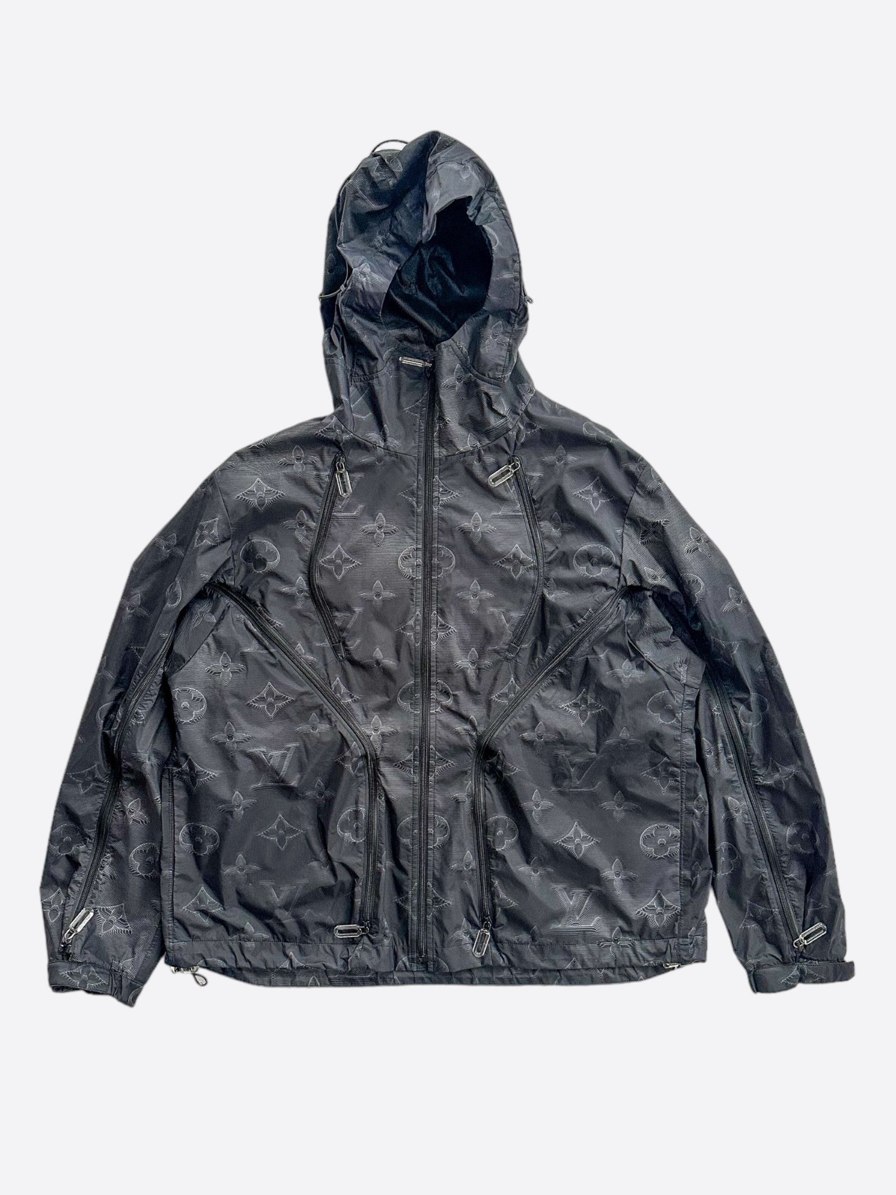 image of Louis Vuitton Grey 2054 Monogram Windbreaker, Men's (Size 2XL)