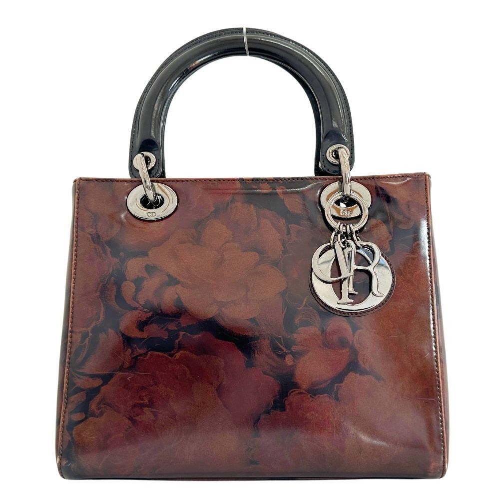 image of Dior Floral Print Lady Dior in Red, Women's
