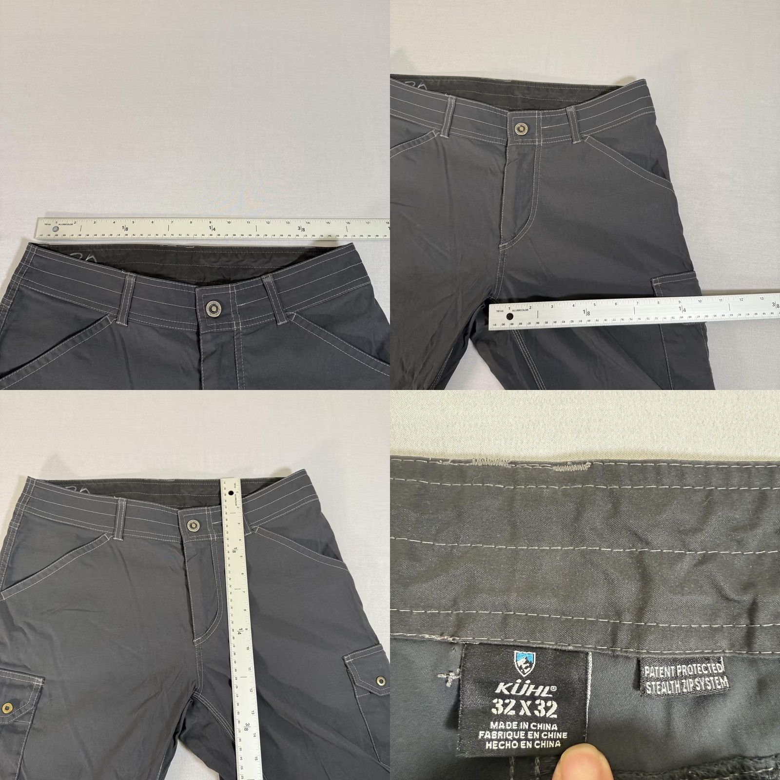 Vintage Kuhl Renegade Convertible Hiking Pants Mens 32x32 Gray Lightweight Stretch Stealth Zip Size US 32 / EU 48 - 8 Thumbnail