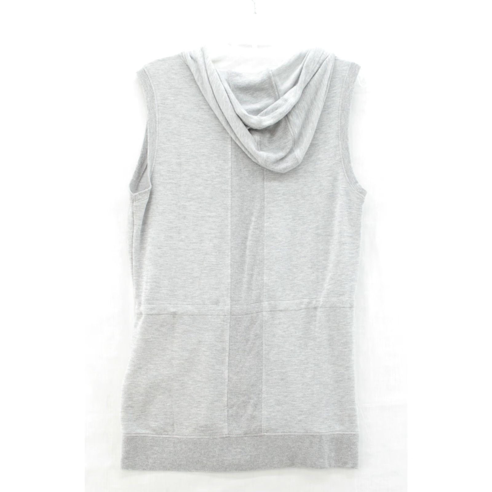 Vintage YOGALICIOUS Grey Full Zip Long Tunic Hoodie Vest Jacket Yoga Casual Womens Small Size S / US 4 / IT 40 - 4 Thumbnail