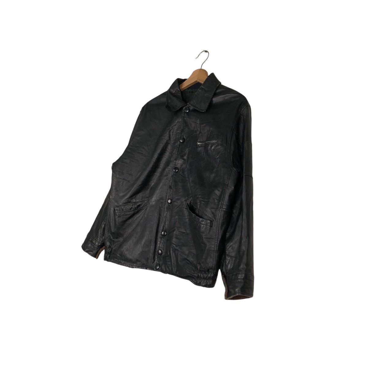 Japanese Brand 📌Vintage Biker Cafe Racer Leather Jacket Japan Issey Miyake Size US M / EU 48-50 / 2 - 3 Thumbnail