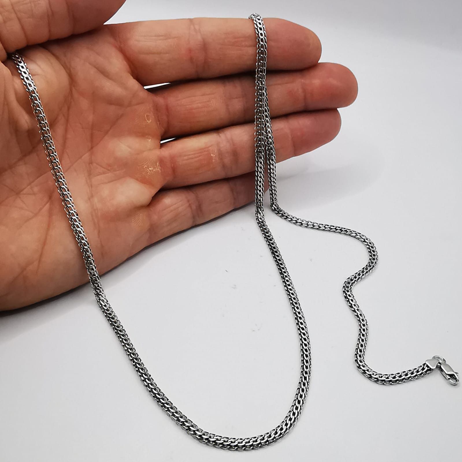 Sterling Silver Vintage Jewelry Chain, 925 Sterling Silver, Signed 12,28g Size ONE SIZE - 5 Thumbnail