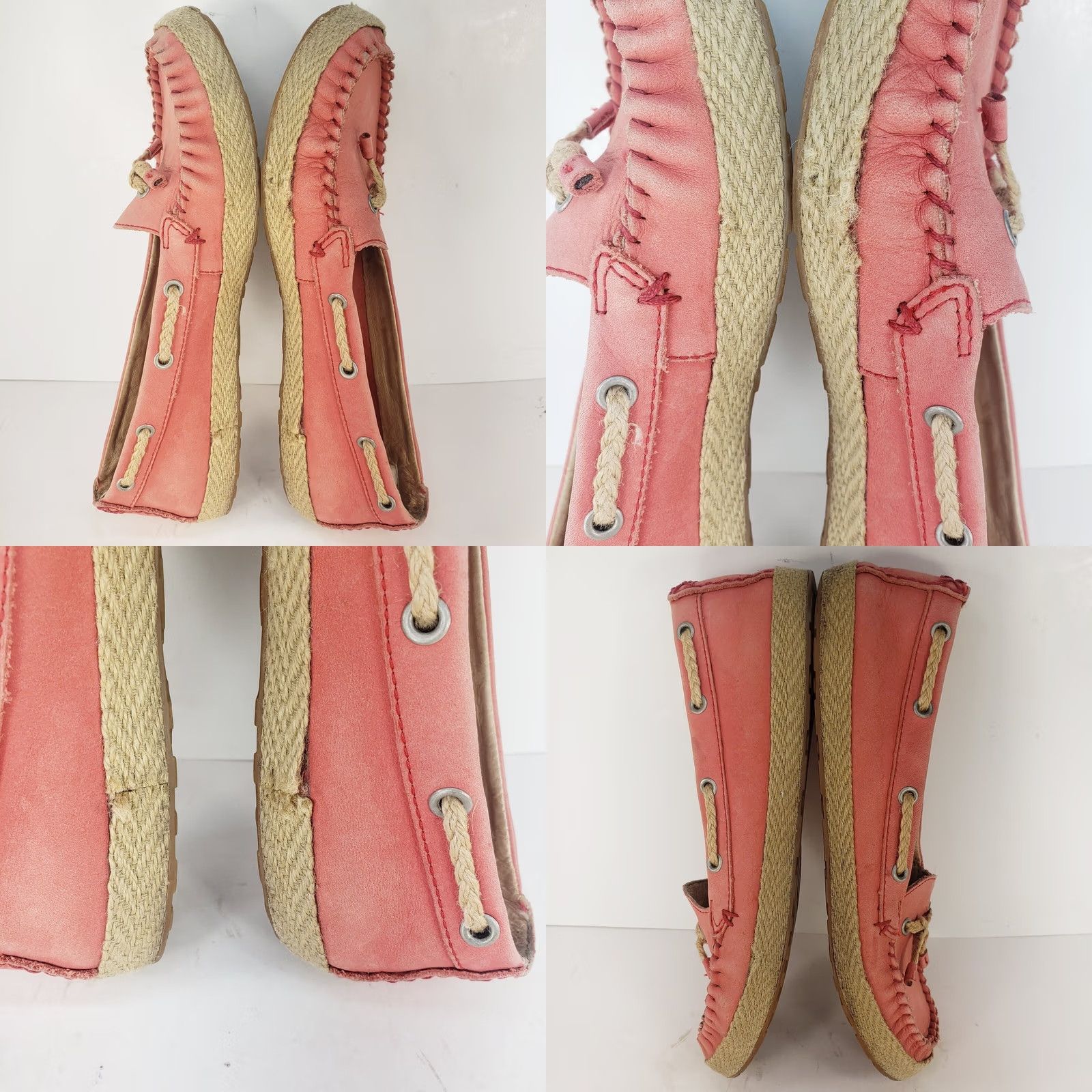 Ugg UGG Women's Salmon Loafers Chivon Flat Slip On Leather Pink Size 8M Casual Shoes - UGG Chivon Australia Theme Women Flat Shoe Size US 7 / IT 37 - 8 Thumbnail