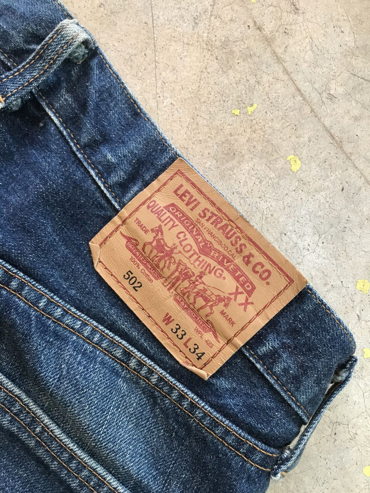 Levi's Levis 502 Big E 80s Talon Zipper Size US 33 - 3 Thumbnail