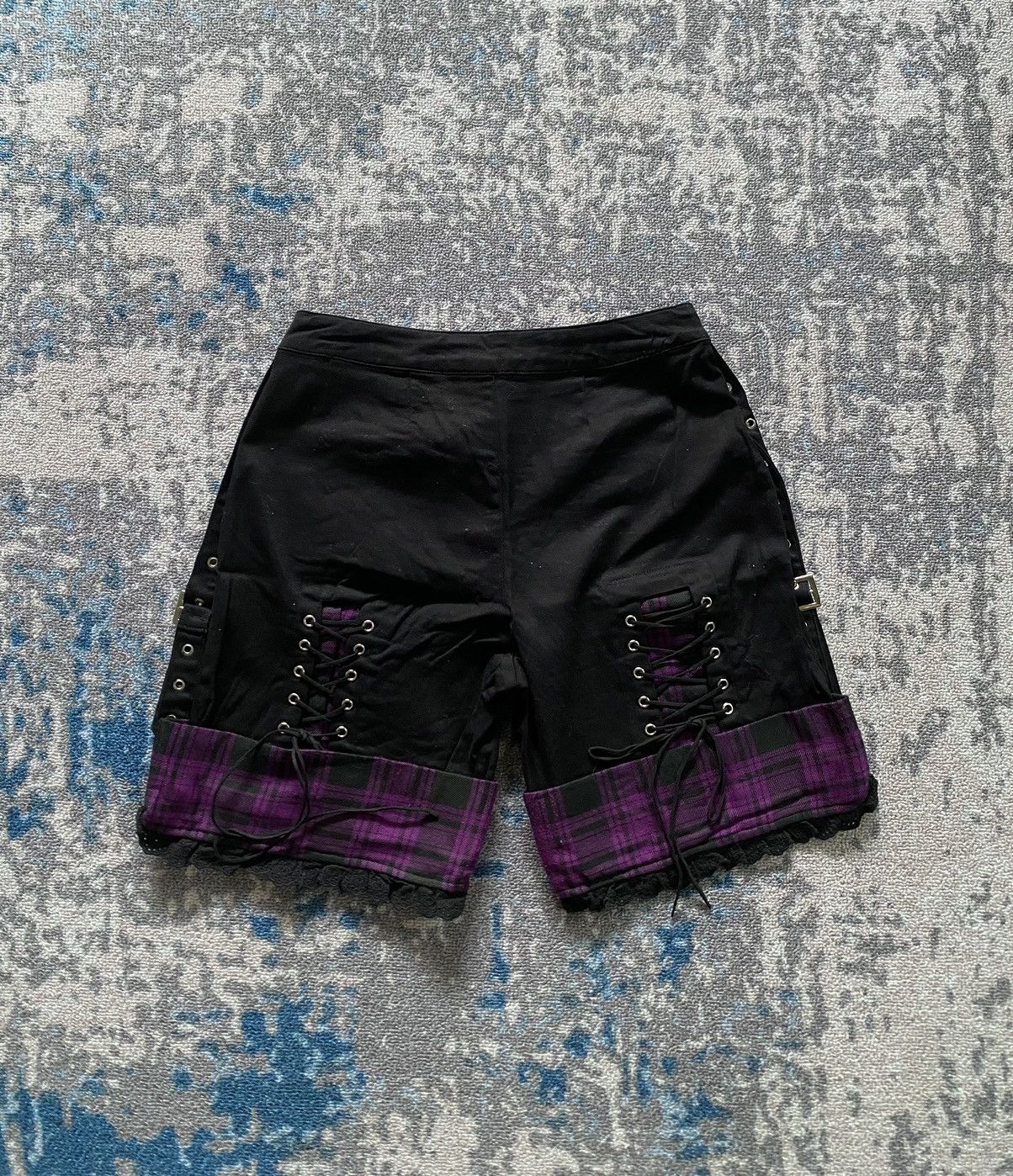 Japanes Bondage With Croos Lace Up gothic Pants