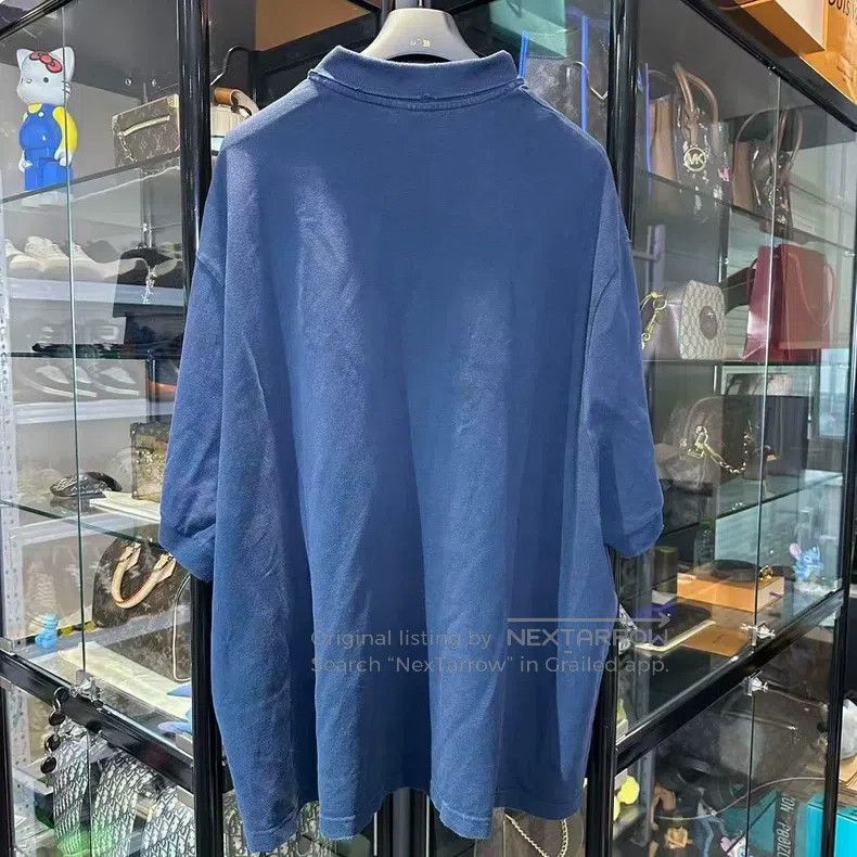 Balenciaga Balenciaga Distressed Battle Horse Red Logo Polo Size US M / EU 48-50 / 2 - 2 Thumbnail