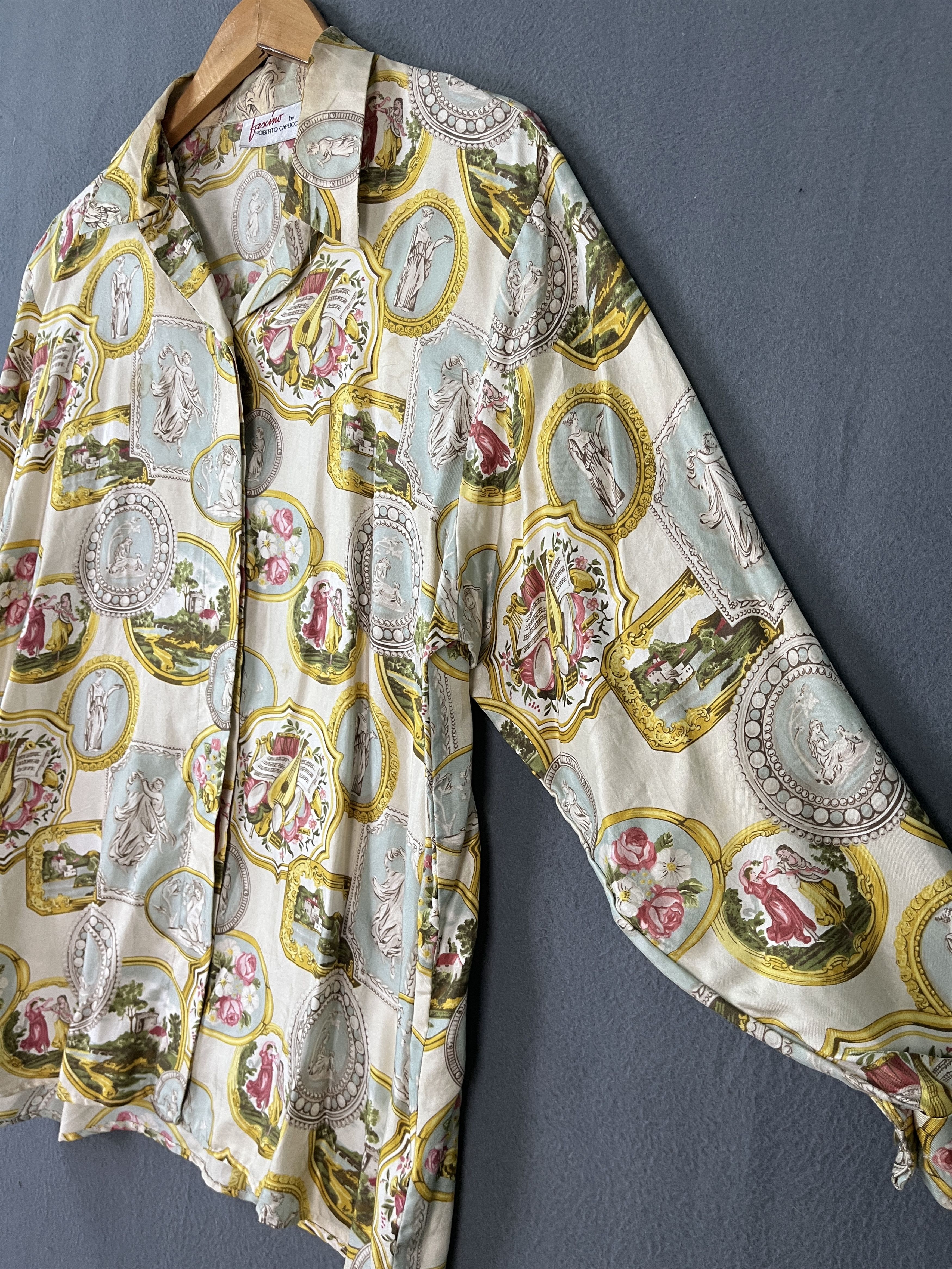 Vintage Roberto Capucci Made in Italy Silk AOP Shirt Size US L / EU 52-54 / 3 - 5 Thumbnail