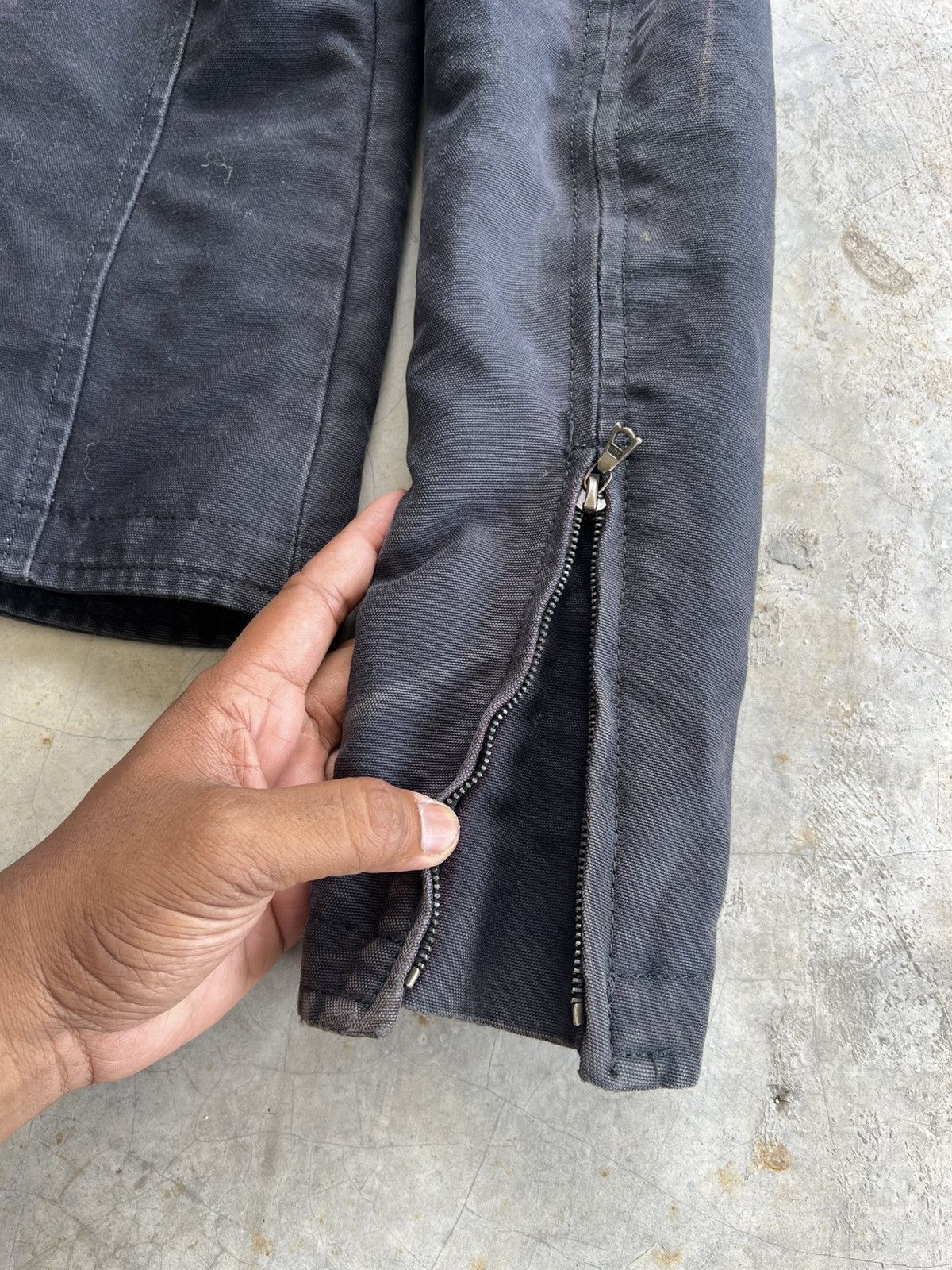 The Viridi-anne Archival The Viridi-anne Faded Black Cotton Moto Jacket Size US S / EU 44-46 / 1 - 14 Thumbnail