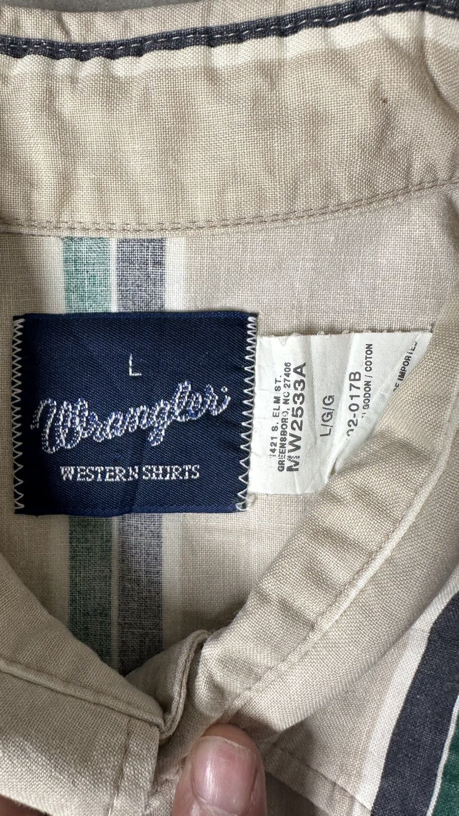 Wrangler VINTAGE WRANGLER STRIPES PEARL SNAP SHIRT Size US L / EU 52-54 / 3 - 7 Thumbnail