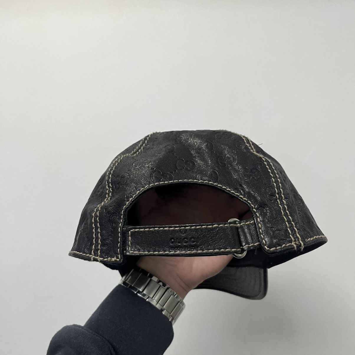 Gucci Gucci Cap Monogram Leather Size ONE SIZE - 5 Thumbnail