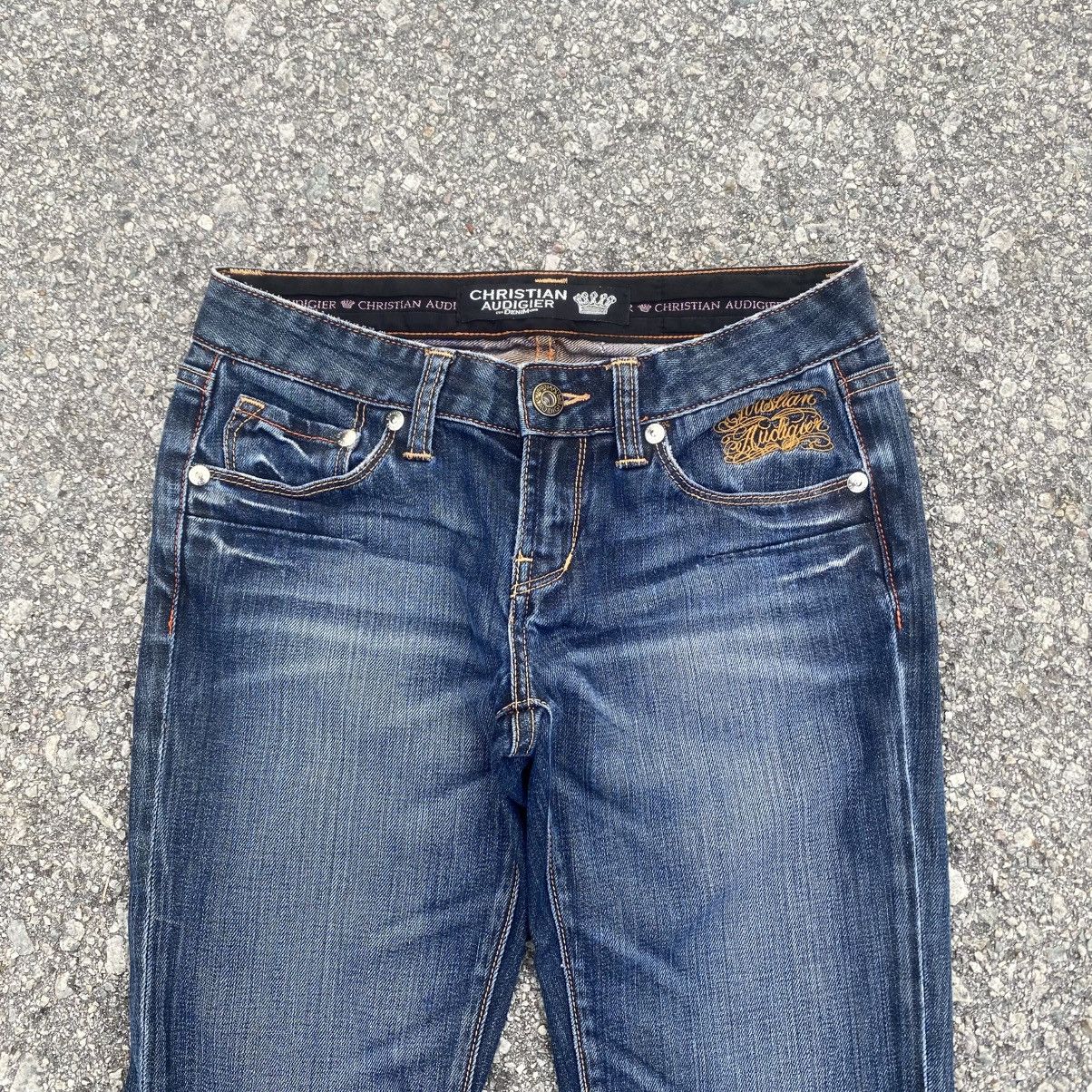 Christian Audigier Rare CHRISTIAN AUDIGIER Skull Tatoo Diamond Jeans Size US 28 / EU 44 - 4 Thumbnail