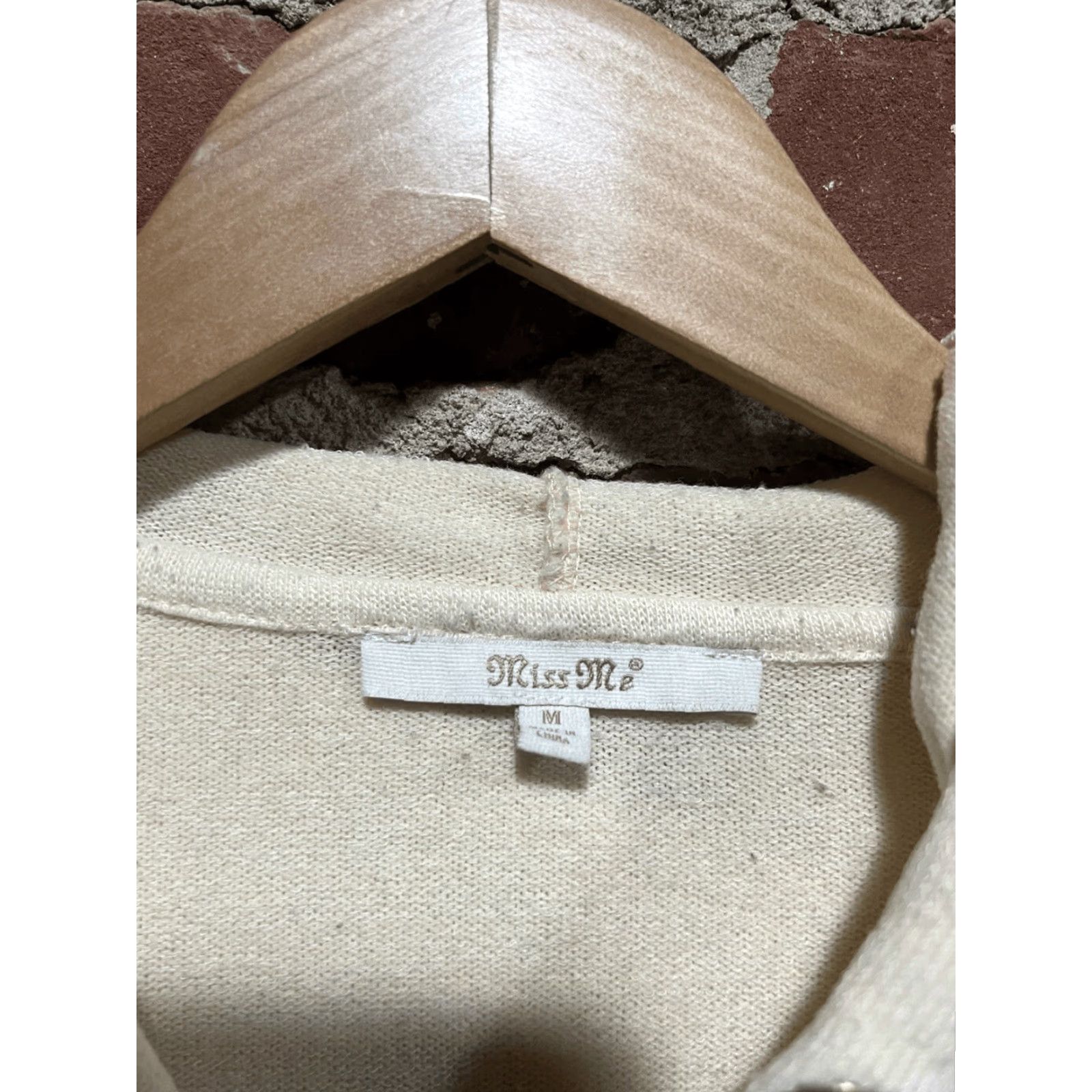 Miss Me Miss Me Sweatshirt Full Zip Hooded Brown Size M Womens Size M / US 6-8 / IT 42-44 - 3 Thumbnail