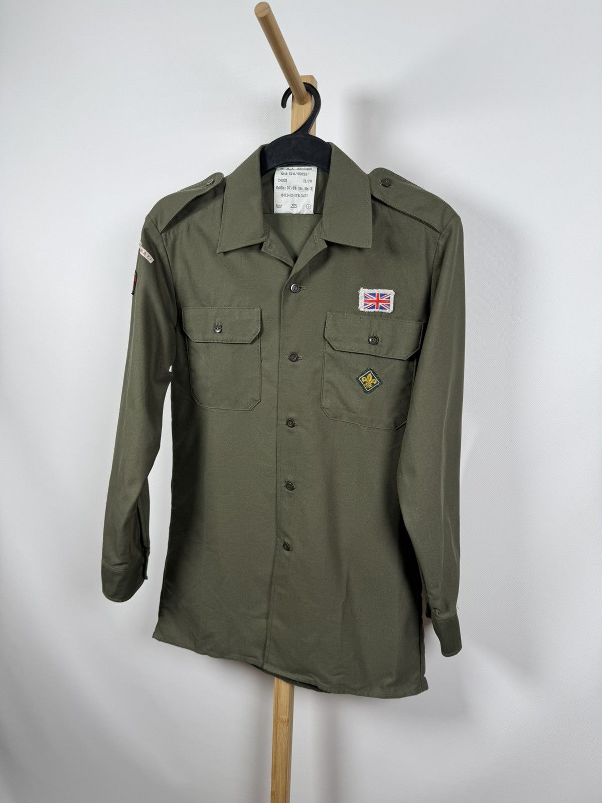 Vintage W. Merk Mössingen vintage military shirt British Scouts Size US M / EU 48-50 / 2 - 2 Thumbnail