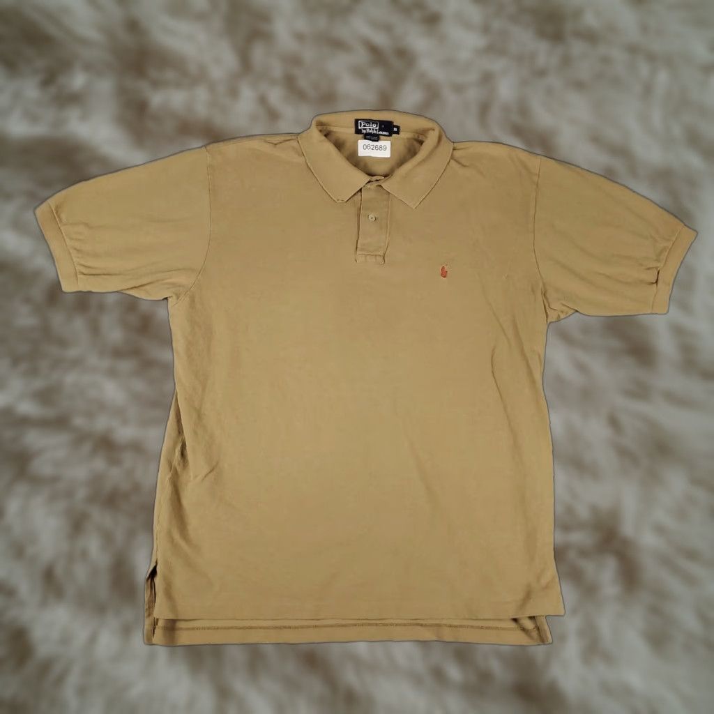 Polo Ralph Lauren Polo Ralph Lauren Polo Shirt Mens XL Classic Fit Beige Pony Embroidered Casual 100% Cotton Short Sleeve Men’s Polo Shirt Size US XL / EU 56 / 4 - 1 Thumbnail