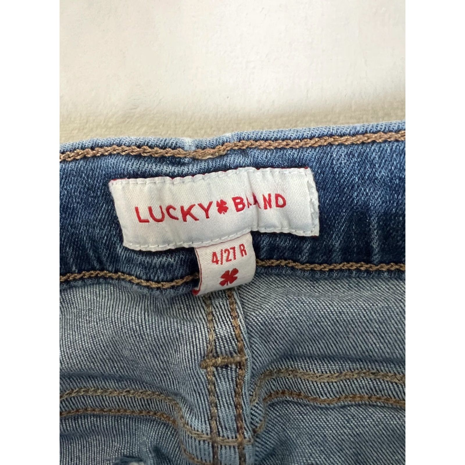 Lucky Brand Lucky Brand Jeans Womens Bootcut Jeans Mid Rise Blue Medium Wash 4/27R 27in Inseam 30.5in Stretch Denim Zip Fly Pockets Belt Loops Leather Patch Size 27" / US 4 / IT 40 - 2 Thumbnail
