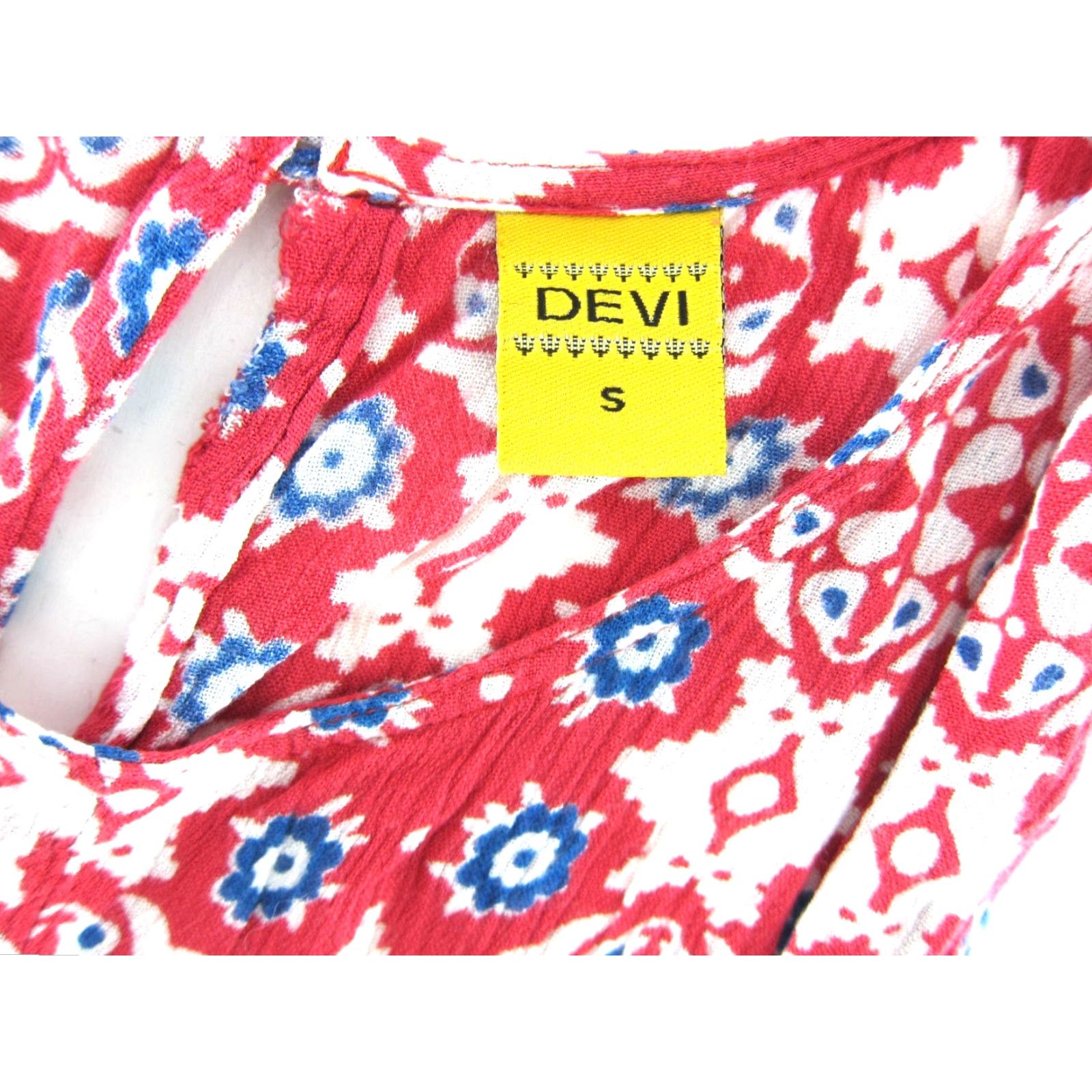 Pinko DEVI 100% Rayon Pink White Blue Floral Sleeveless Shift Tunic Tank Dress S Size S / US 4 / IT 40 - 3 Thumbnail