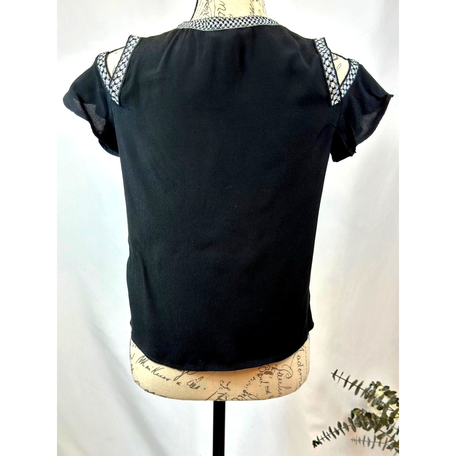 Maje Maje Lisea Cold-Shoulder Crepe Top 100% Viscose Black S Size S / US 4 / IT 40 - 15 Thumbnail