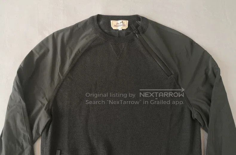 Other Hermes Knitted sweater, olive green, 100% wool pieced Size US S / EU 44-46 / 1 - 2 Thumbnail