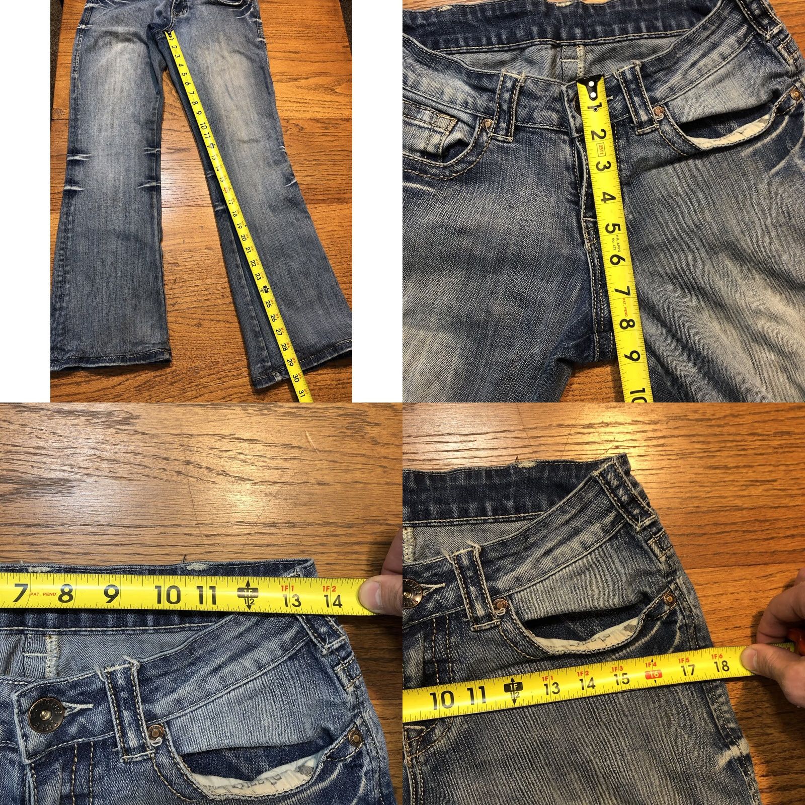 Arrow Cowgirl Tuff Jeans Blue Denim Bootcut 27 X 30 Inseam Arrow Head Hemmed Size 27" / US 4 / IT 40 - 9 Thumbnail