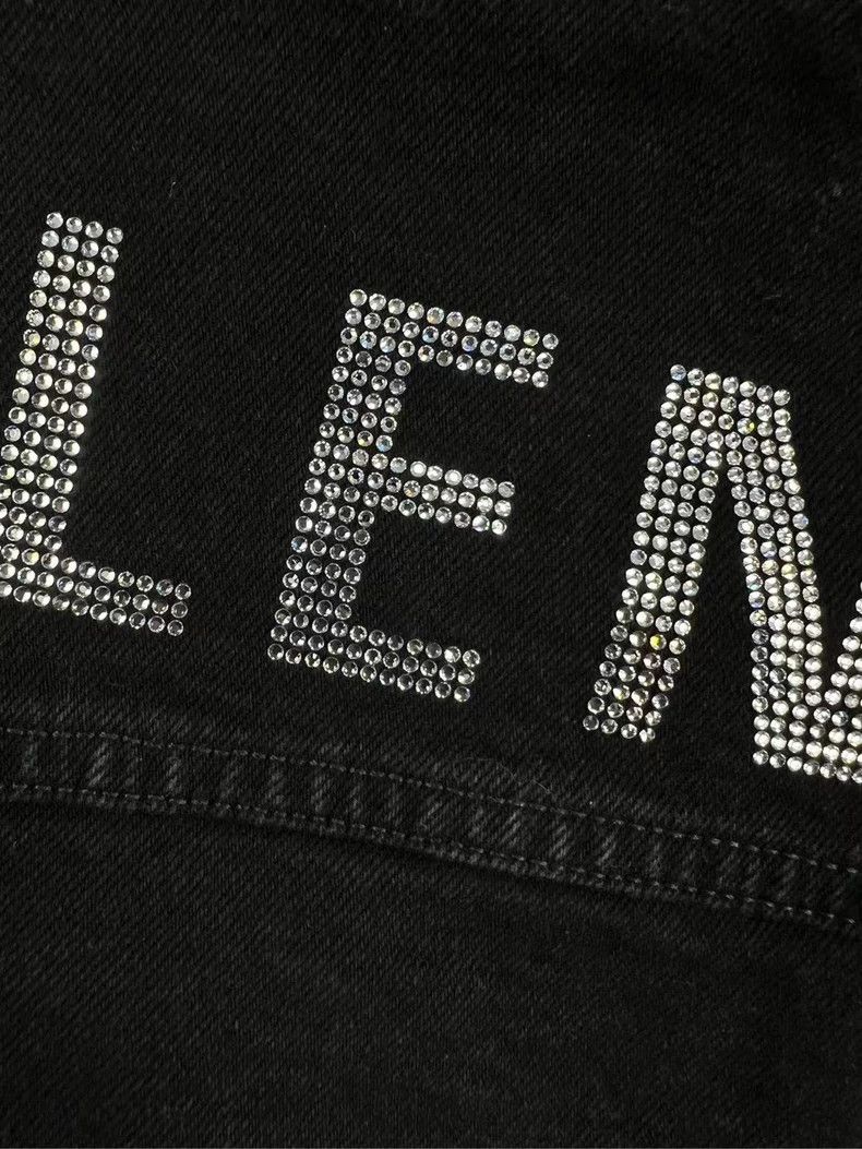 Balenciaga Balenciaga Back rhinestone letter LOGO denim jacket 2503-Ne Size XXS / US 00 / IT 34 - 3 Thumbnail