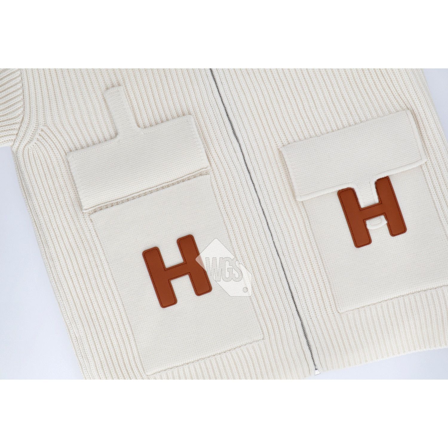 Hermes Hermes H Wool knit jacket Blanc Naturel Size 36 Size XS / US 0-2 / IT 36-38 - 5 Thumbnail