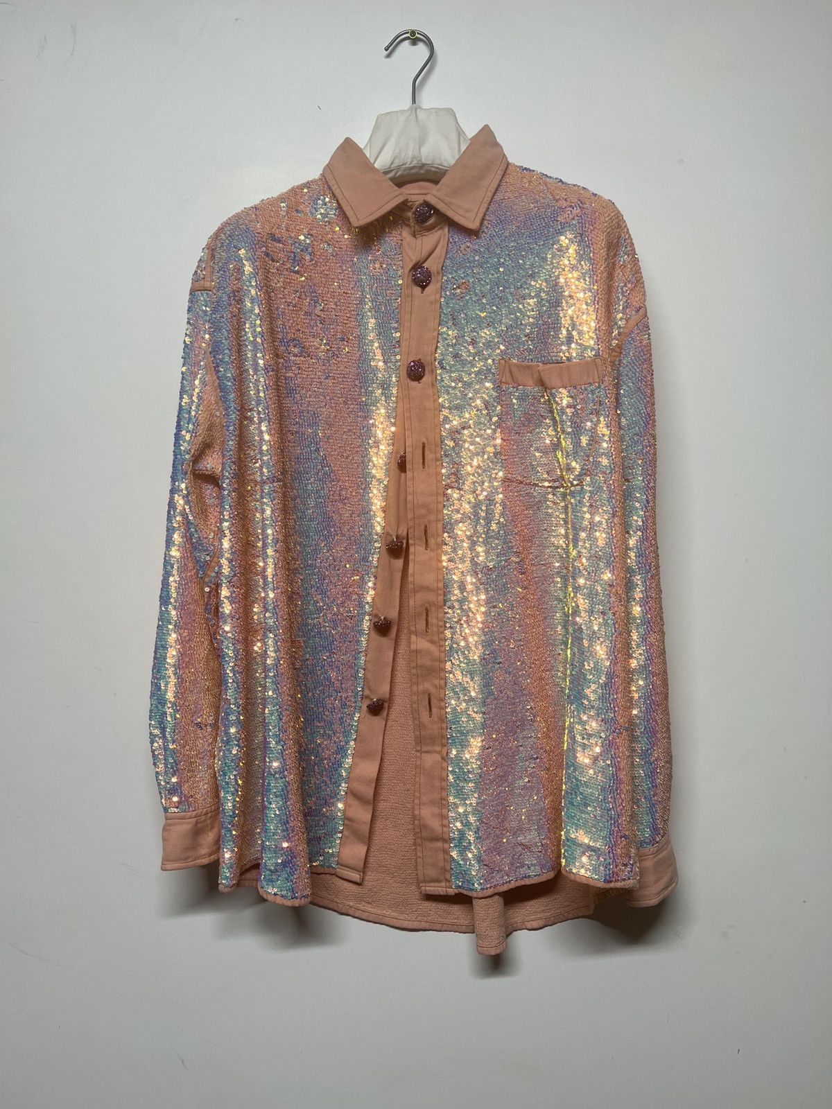 ASHISH Pink Sequin Shirt Size US L / EU 52-54 / 3 - 1 Thumbnail