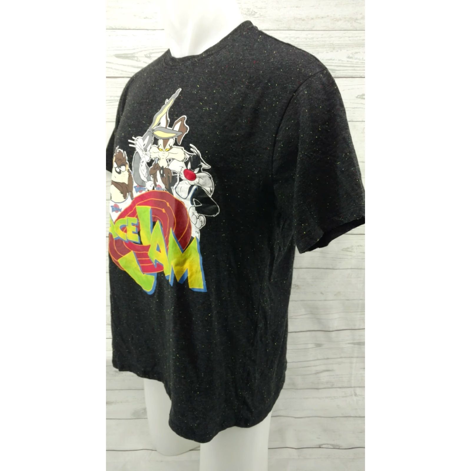 Vintage Space Jam Tune Squad Black Confetti Texture Shirt XL Mens Shirt Graphic Tee Space Jam 90s Vintage? Size US XL / EU 56 / 4 - 3 Thumbnail