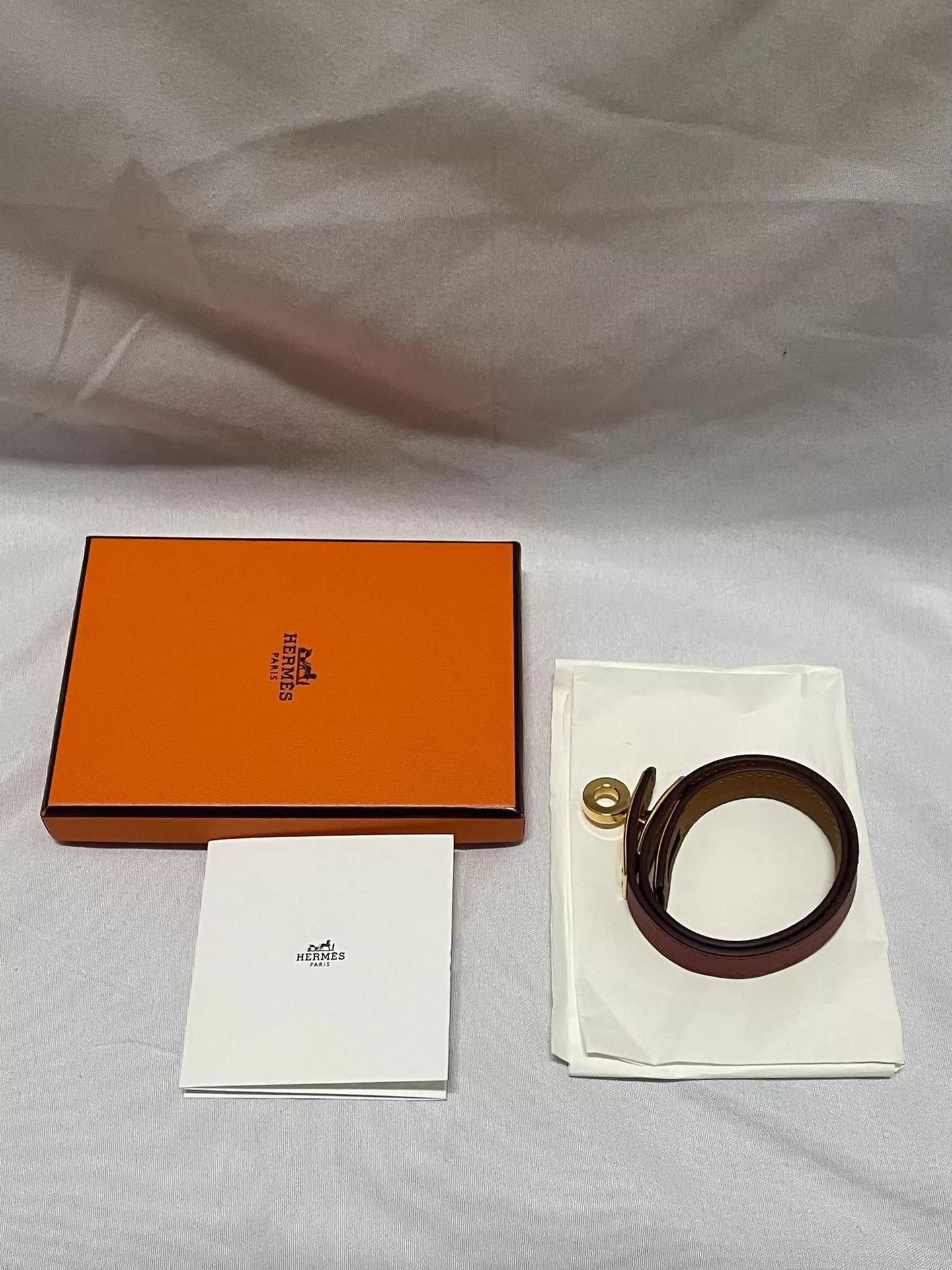Hermes HERMES Mini Kelly Box Double Ring Bracelet Venezia Red Size ONE SIZE - 4 Thumbnail