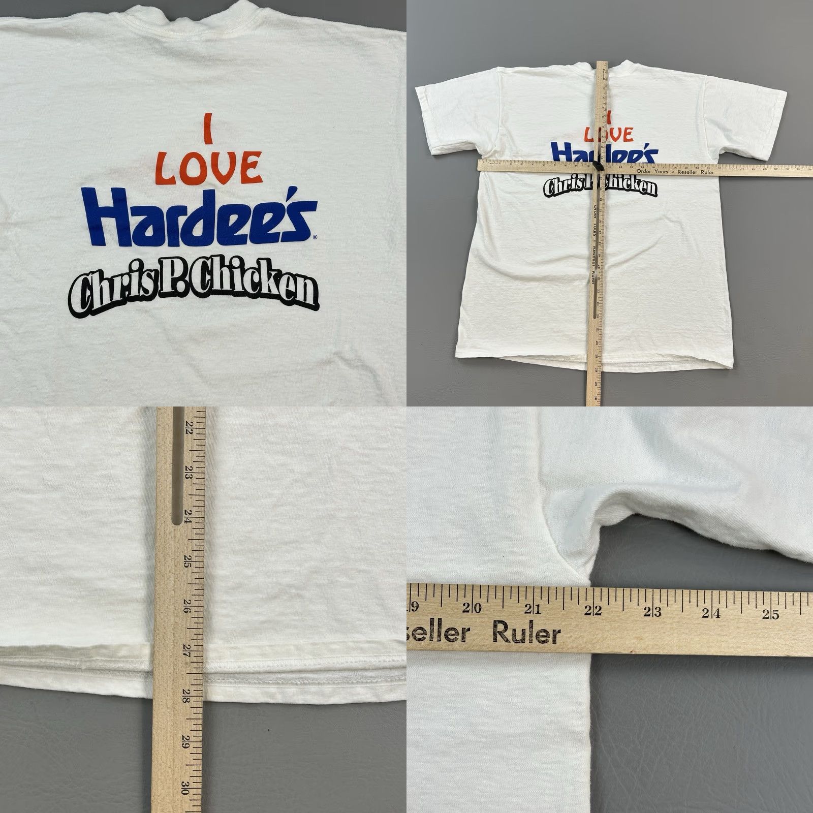Vintage VINTAGE Hardees Shirt Mens XL White Chris P Chicken Single Stitch USA Made 90s Shirt Size US XL / EU 56 / 4 - 8 Thumbnail