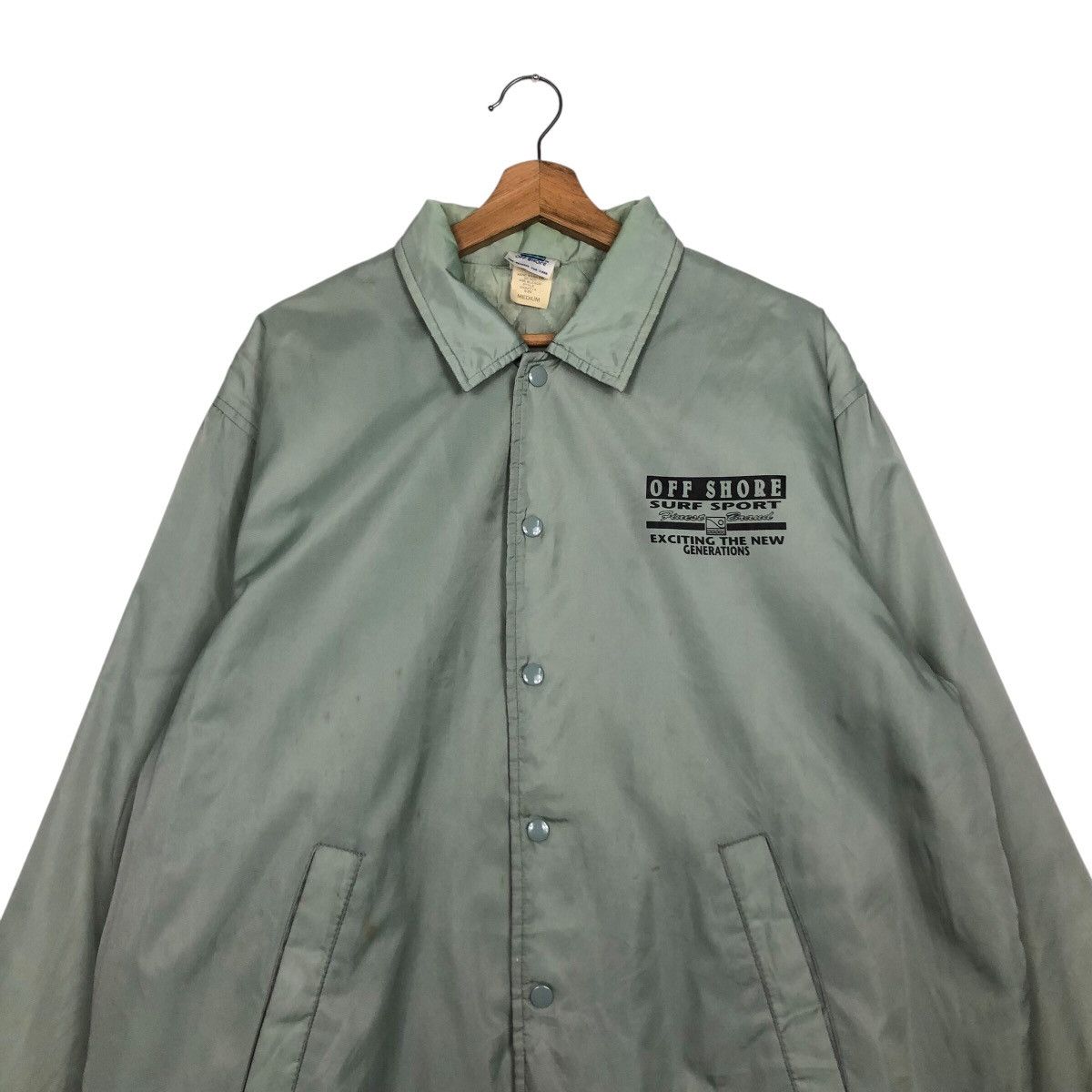 Japanese Brand × Vintage 📌Vintage Snap Button Jacket Off Shore Surf Style Big Logo Size US M / EU 48-50 / 2 - 4 Thumbnail