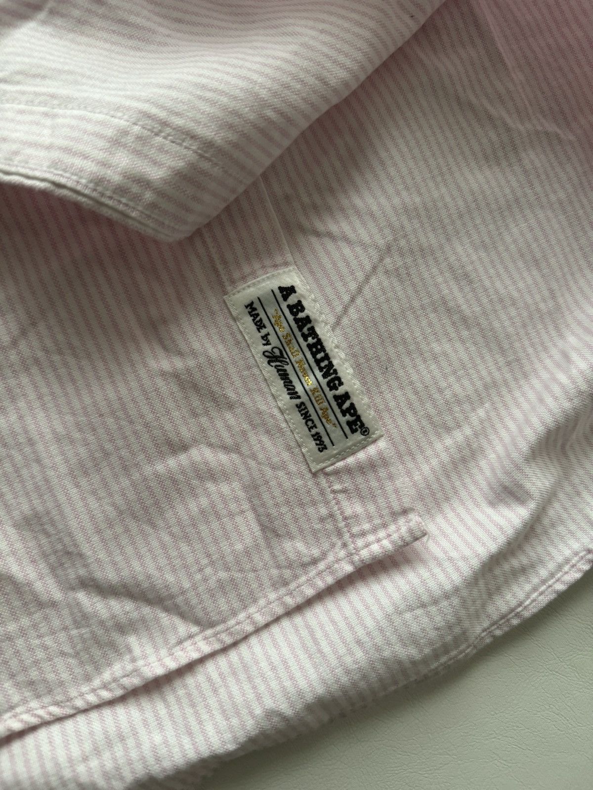 Bape 2010 “Pazzilazres” Oxford Stripe S/S Button Down Size US S / EU 44-46 / 1 - 5 Thumbnail