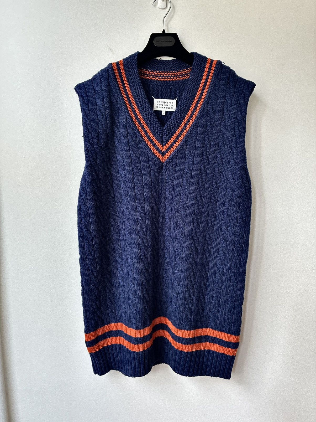 Maison Margiela MARGIELA AW17 Oversized Cable Knit Sweater Vest Size US L / EU 52-54 / 3 - 2 Thumbnail