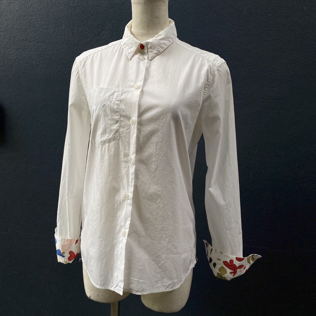 Paul Smith Paul Smith White Shirt with Floral Cuffs Size XL / US 12-14 / IT 48-50 - 22 Thumbnail